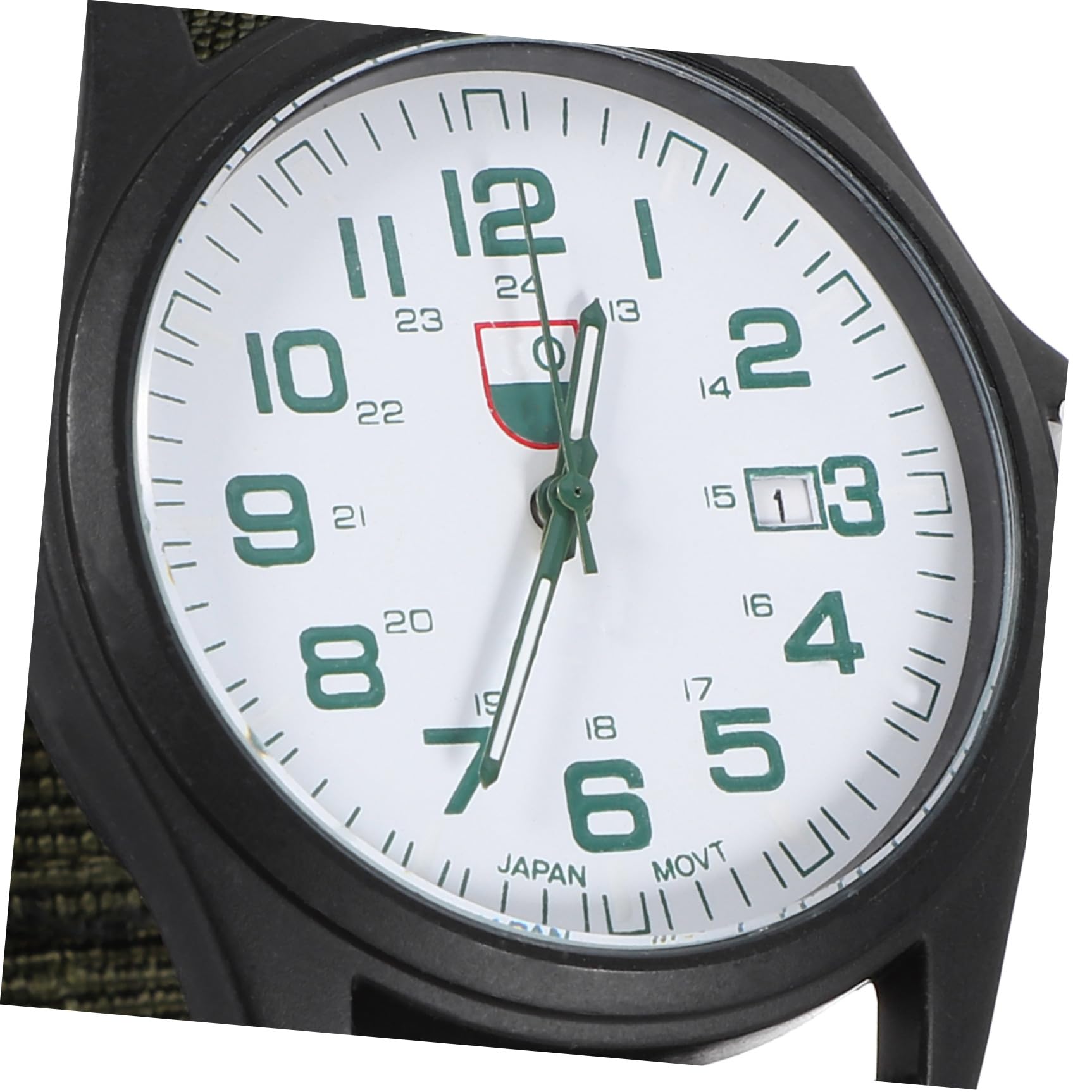 Reloj de Pulsera Calendario Integrado para Hombre de Cuarzo Correa de Nylon Tejido Verde y Diseño Deportivo Elegante para Uso Diario