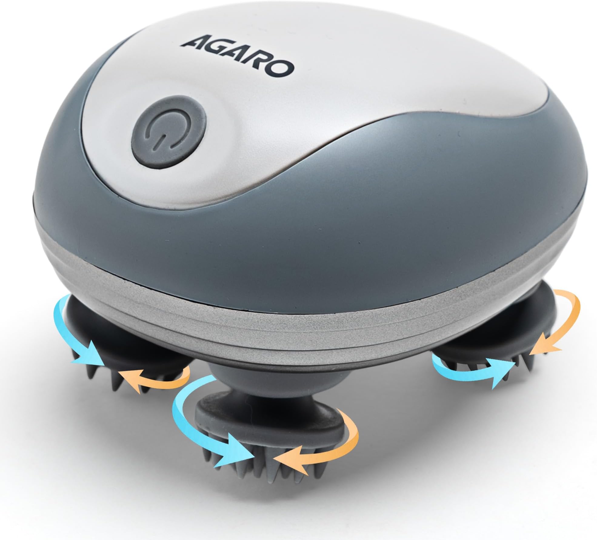 AGARO Scalp Massager, Stress Relief & Relaxation, Handheld & Portable, Rechargeable Electric Head Kneading Massager, 3 Speed Modes, Head Scratcher Massager for Hair Growth, Deep Clean, SM3675, White