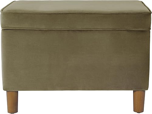 Miniatura 73 de Spatial Order Decoración del hogar | Otomana tapizada mediana rectangular de almacenamiento | Otomana con tapa con bisagras con almacenamiento para