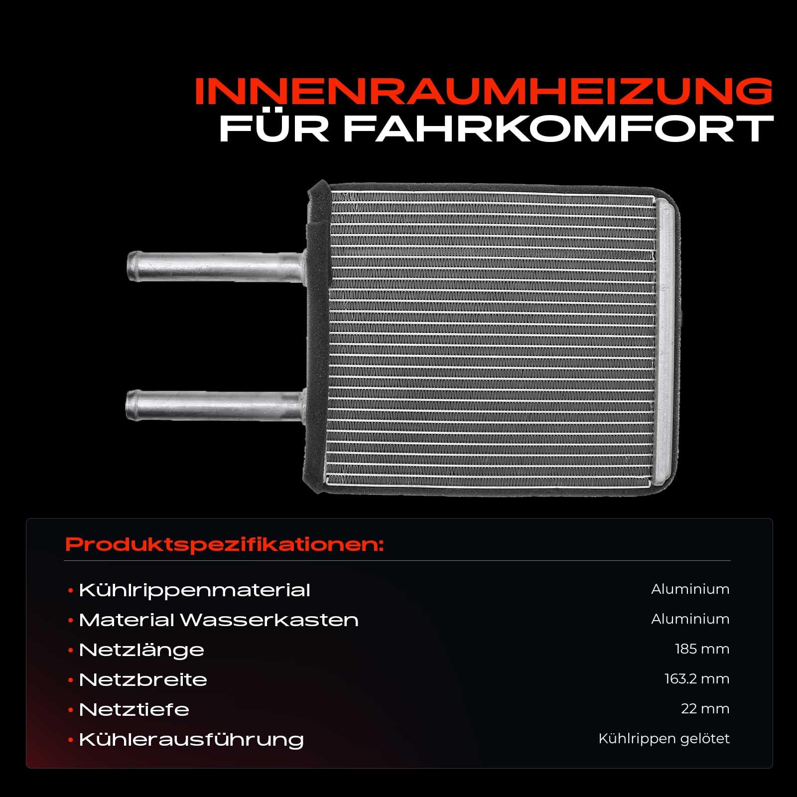 Frankberg Wärmetauscher Innenraumheizung Kompatibel mit Carnival I UP 2.5L 2.9L 1999-2001 Carnival II GQ 2.5L 2.9L 1999-2007 Replace# 0K55261H01A