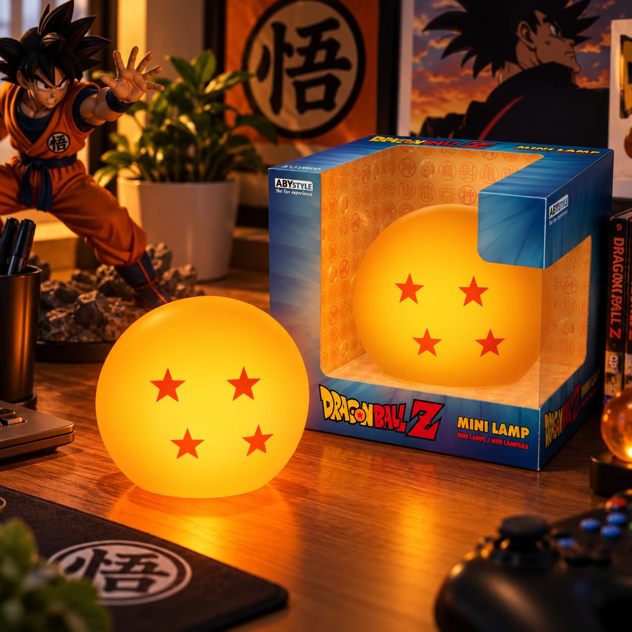 ABYSTYLE Dragon Ball Z 4 Star Replica Mini LED Desk Lamp 3.2