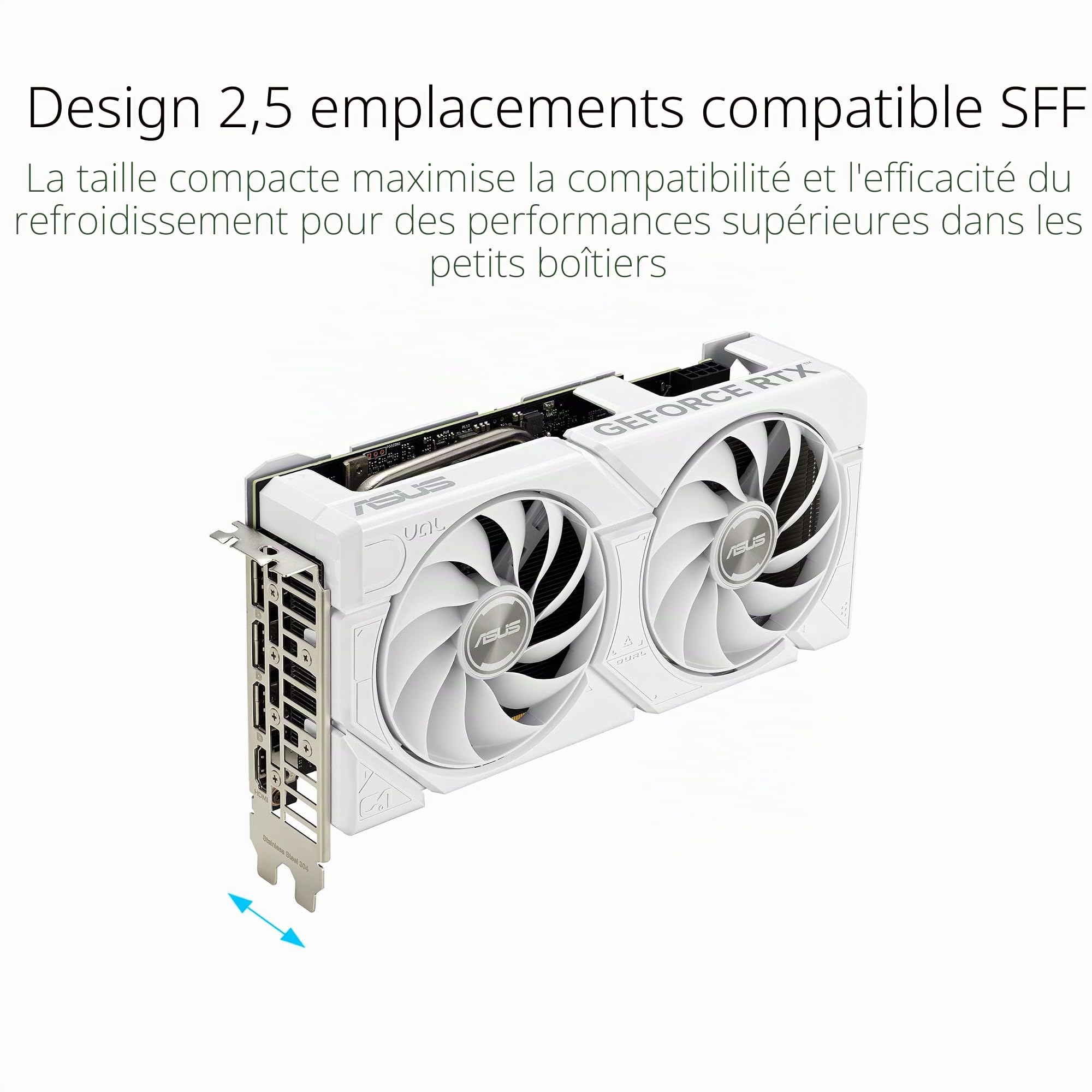 ASUS Dual GeForce RTX 4070 Evo OC Edition Carte Graphique de Gaming 12 Go GDDR6 (Nvidia GeForce RTX4070 DLSS 3, 475 AI Tops, PCIe 4.0, 1 x HDMI 2.1a, 3 x DisplayPort 1.4a, DUAL-RTX4070-O12GD6-EVO)