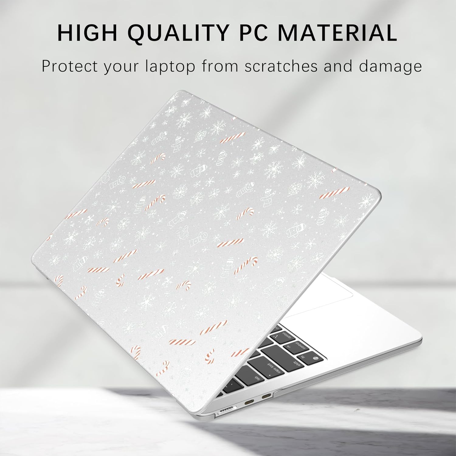 Compatible with MacBook Air 15 inch Case M5 M4 M3 M2 2026-2023 Release A3448 A3241 A3114 A2941, Cute Christmas Snowflake Protective Hard Shell Matte Cover for Mac Air 15.3 inch