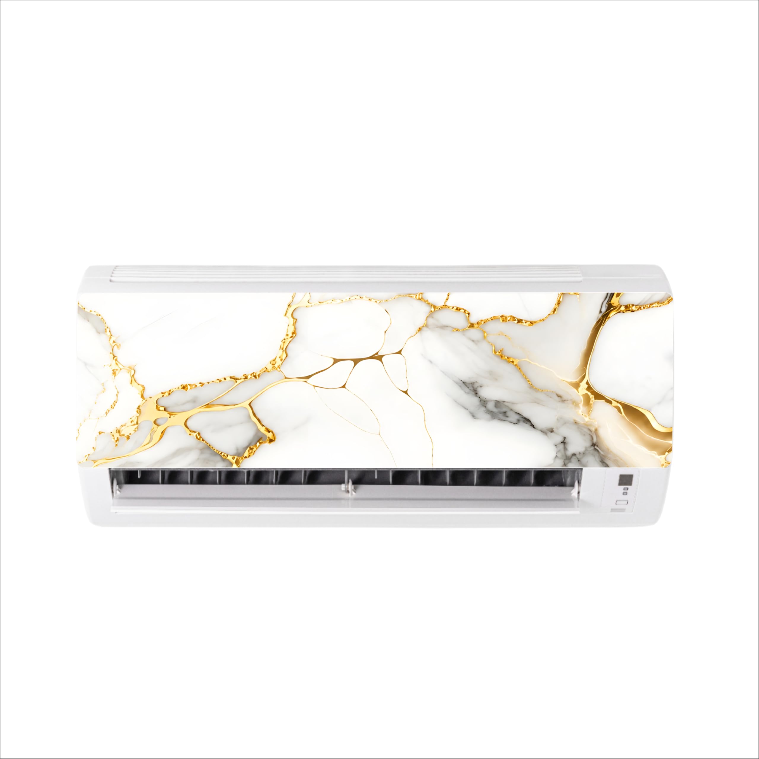 AC Decal Self Adhesive Vinyl Sticker, White and Gold Marble Design, 42x12 Inch (106x30 cm), Easy to Apply-image-17