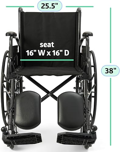 Miniatura 6 de Medline Silla de ruedas ligera para adultos con respaldo oscilante, brazos de longitud de escritorio, reposabrazos elevadores de piernas asiento de