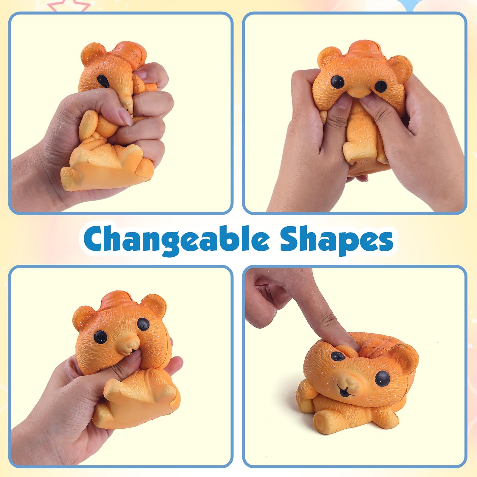 Anboor Bear Squishy Toys For Kids Slow Rising Animals Foam Squishy Jumbo Animal Big Stress Squishes Cute Giant Squeeze Toy - Image 4