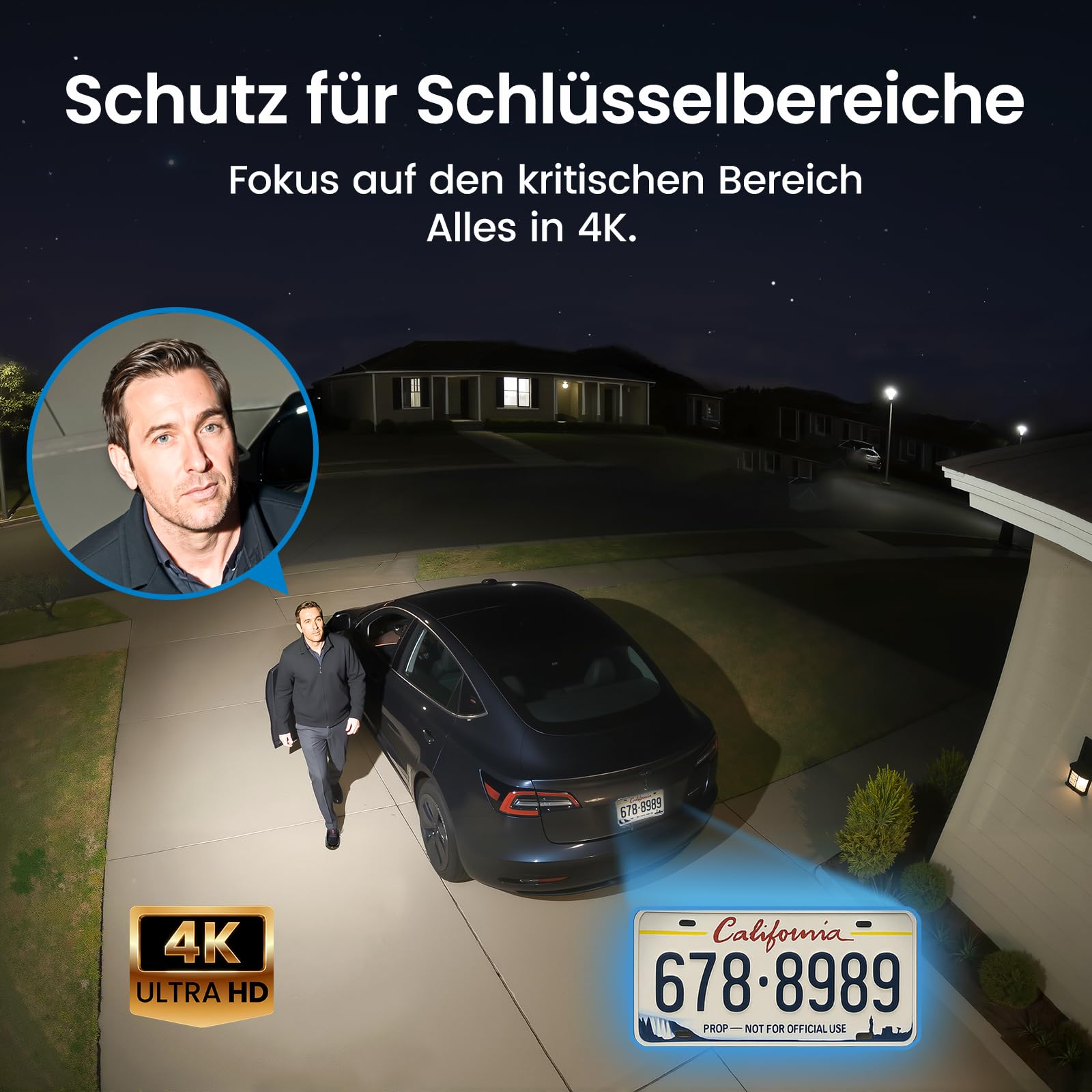 aosu D1 MAX 4K 8MP Überwachungskamera Aussen Solar Akku 360° PTZ, PIR | aosuBase 2.0, 32GB Lokal Speicher & 1TB Erweiterbare, PIR Person/Auto-Erkennung, Kein Abo Nötig, Nachtsicht, Heimsicherheit
