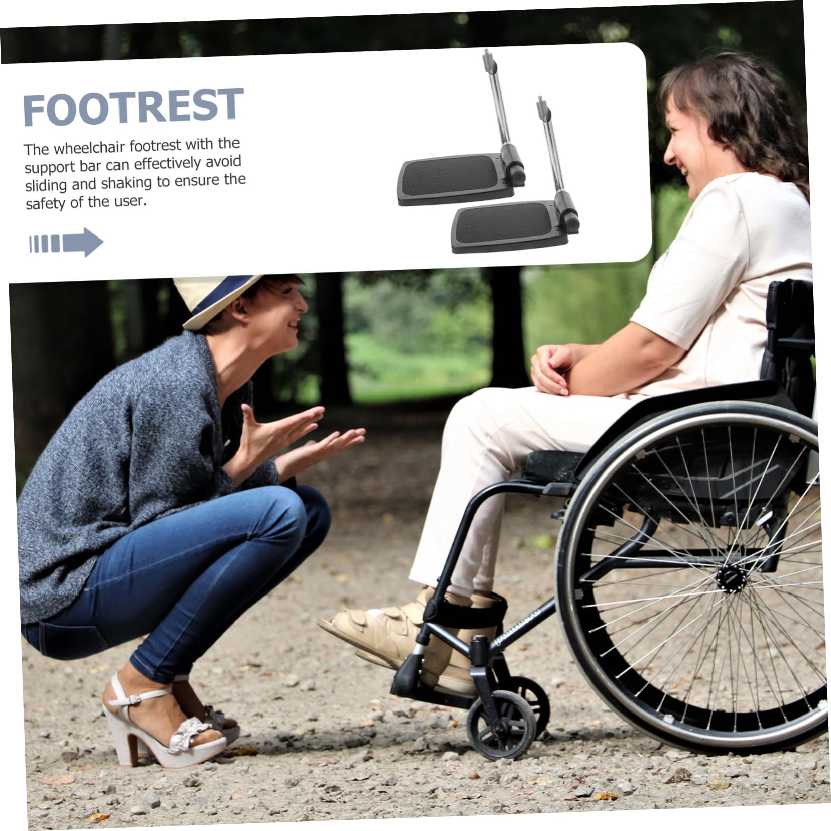 PACKOVE Reposapiés Elevable para Silla de Ruedas Pedal Resistente y Soporte Engrosado para Personas Mayores Color Aleatorio