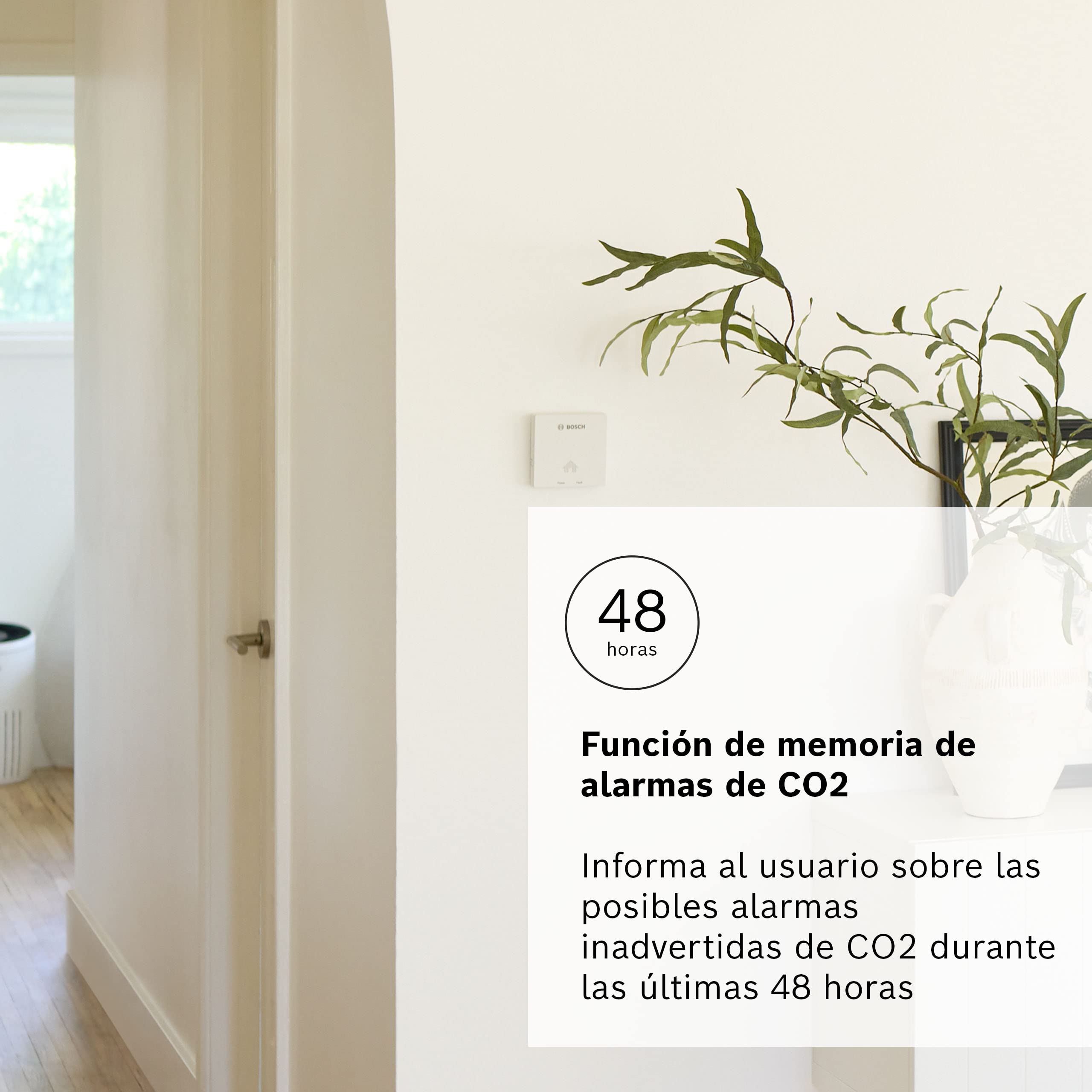 Bosch Detector De CO D-CO - Alarma De Monóxido De Carbono Fácil De Instalar con Modo De Memoria e Indicador De Fin De Vida