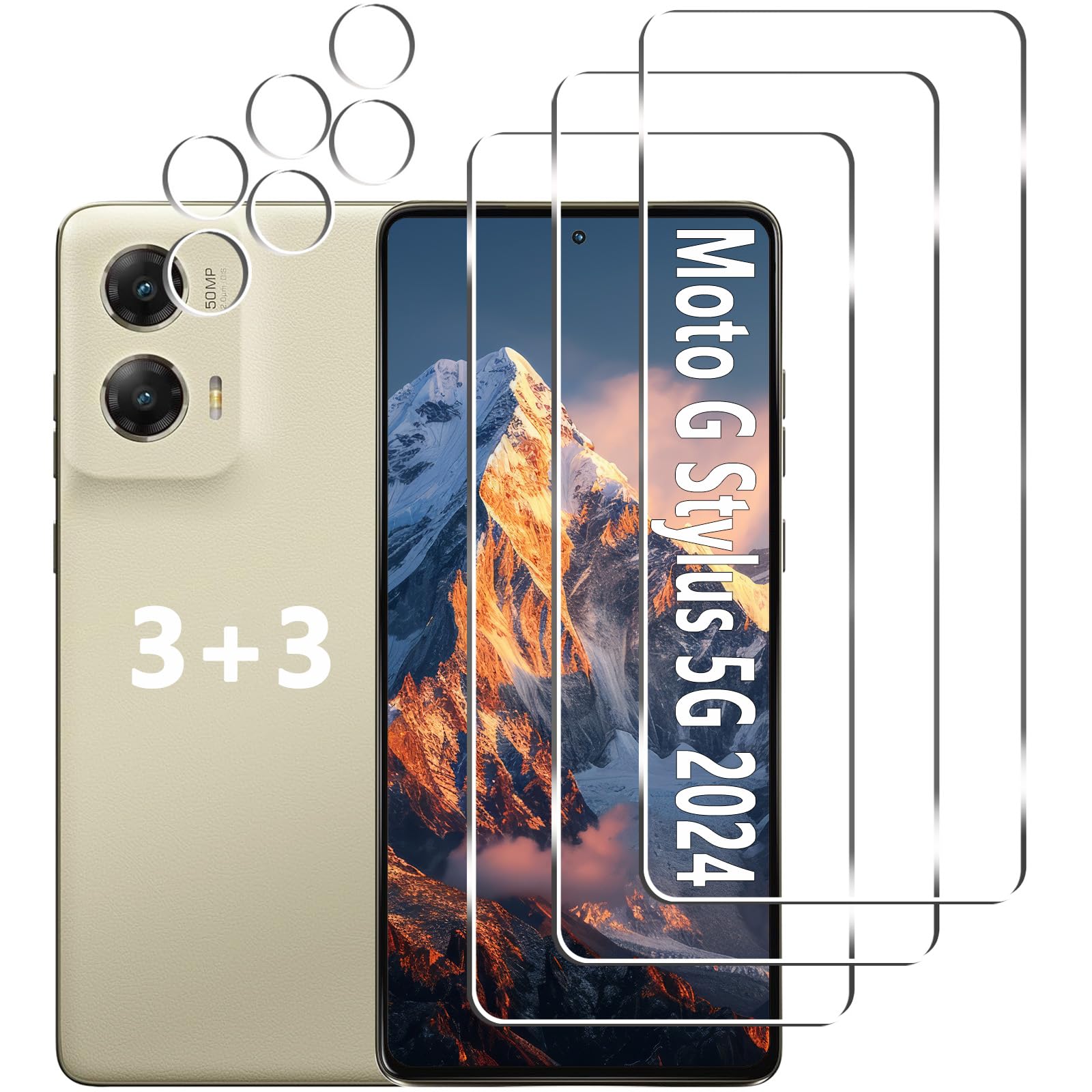 Natbok 2 Pezzi Vetro Temperato per Motorola Moto G54/G54 Power/G14