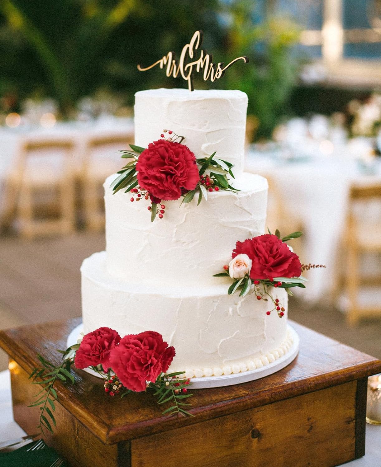 Red Carnations Artificial Flowers 8pcs 31.5inch Real Touch Faux Carnations Long Stem Fake Flowers for Vase Table Centerpiece Home Wedding Party Decoration(Red) - Image 4