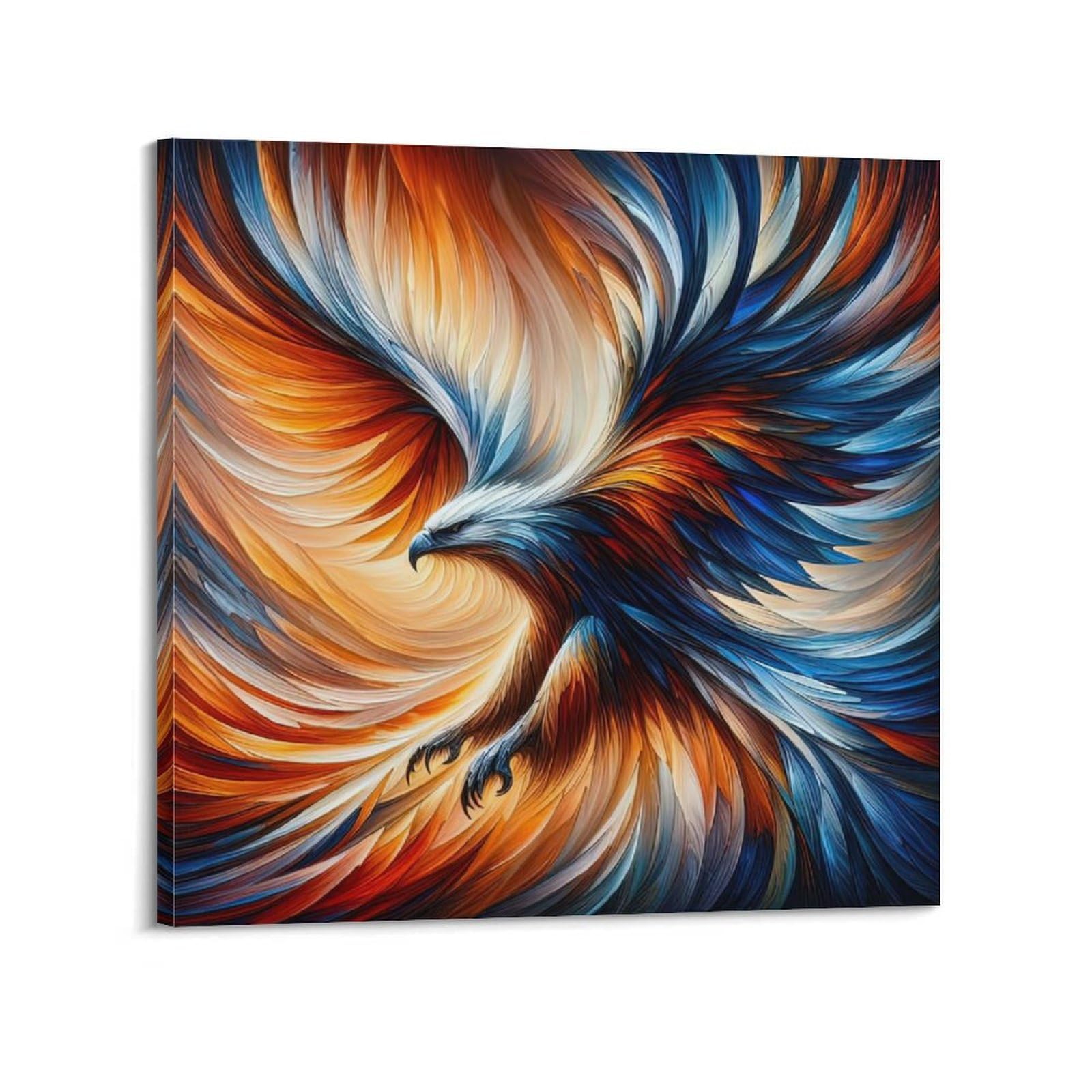 JTLFXY Animal Poster The Flying Eagle Poster Decorative Painting Canvas Wall Posters And Art Picture Print Modern Family Bedroom Decor Posters 24x24inch(60x60cm)