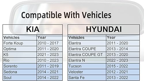 Miniatura 2 de Espejo retrovisor genuino de Hyundai y KIA, espejo de día/noche, espejo retrovisor interior, compatible con KIA Forte Koup Optima K5 Rio Sorento