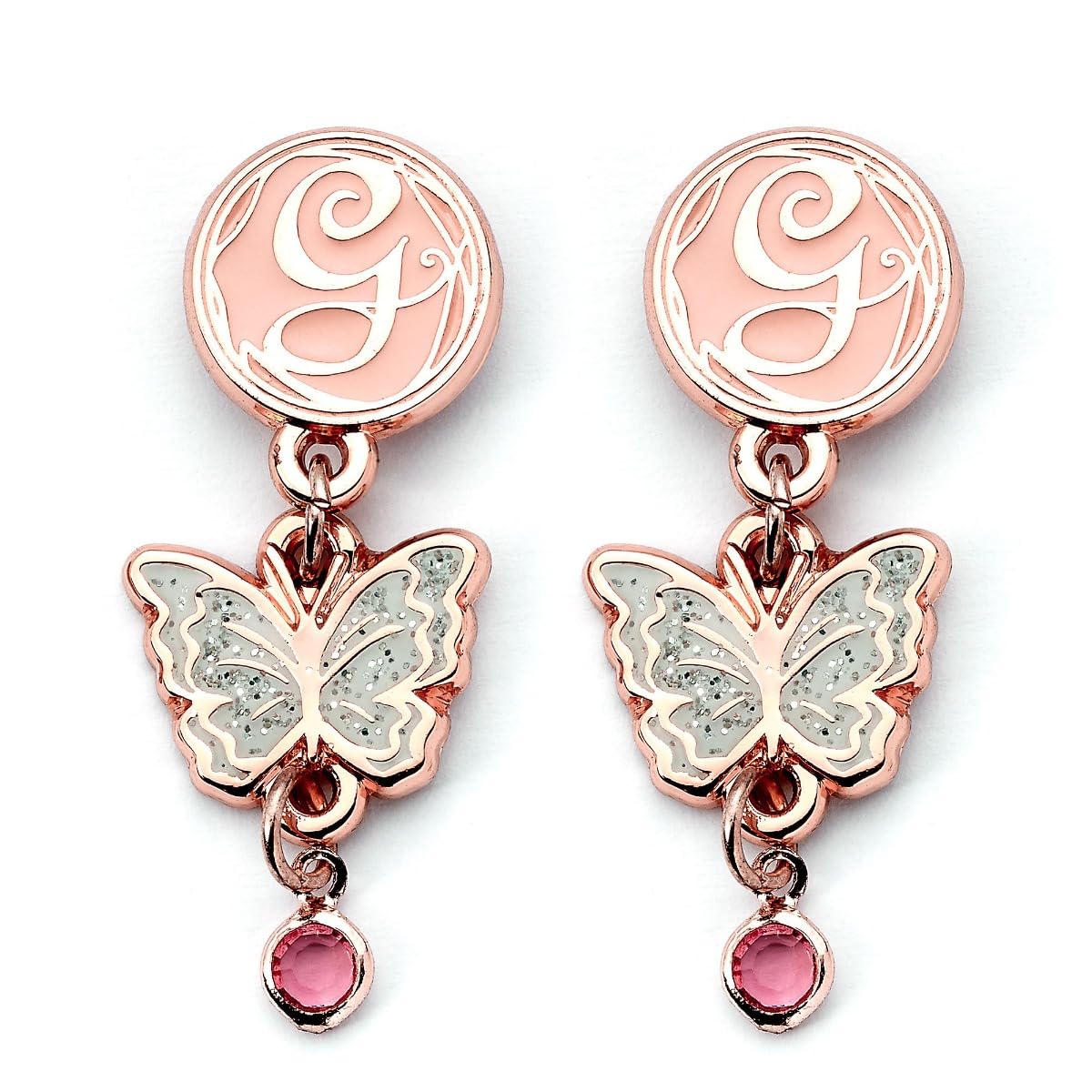 Wicked Glinda - Drop Butterfly Unisex Pendiente Plateado
