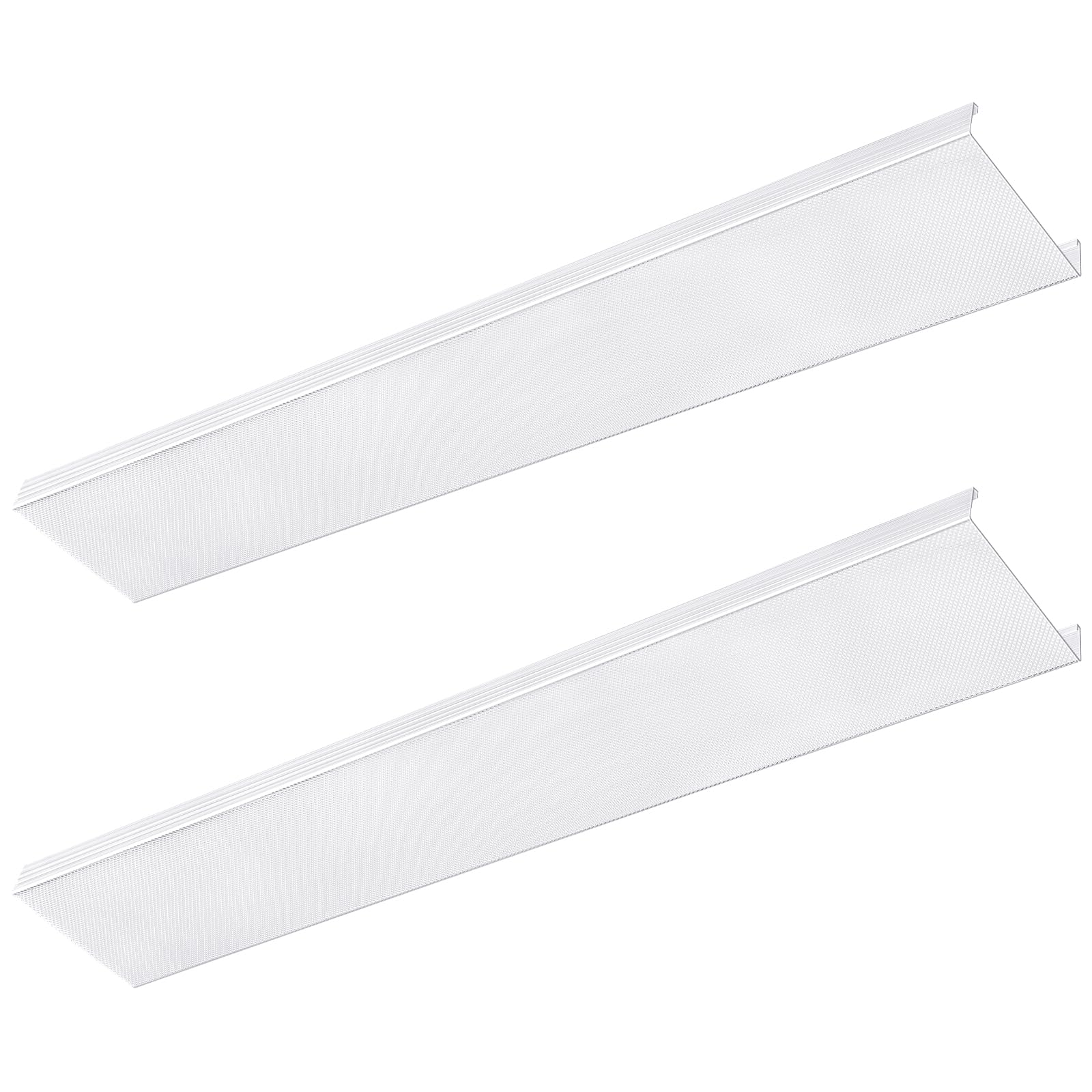 1 Pcs 2 Bulb Wraparound Ceiling Light Lens Replacement 48" Fluorescent Light Covers 4' Prismatic Acrylic Overhead LED Bulb Covers Kitchen Garage Office Classroom Fluorescent Light Diffuser