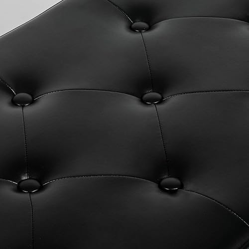 Miniatura 8 de Joveco Banco otomano de almacenamiento de 47 pulgadas, banco de almacenamiento de cuero copetudo con ribete de cabeza de clavo para dormitorio (47