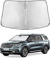 Vista 17 de EcoNour Parasol para parabrisas de camiones con bolsillo de almacenamiento Parasol reflectante de material 240T para protección contra rayos UV