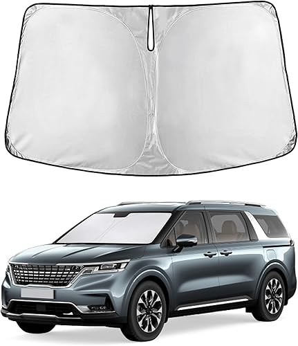 Miniatura 16 de EcoNour Parasol para parabrisas Rivian R1S / R1T 2022-2024 2025 2026, visera solar para parabrisas delantero y ventana, bloqueador de calor UV