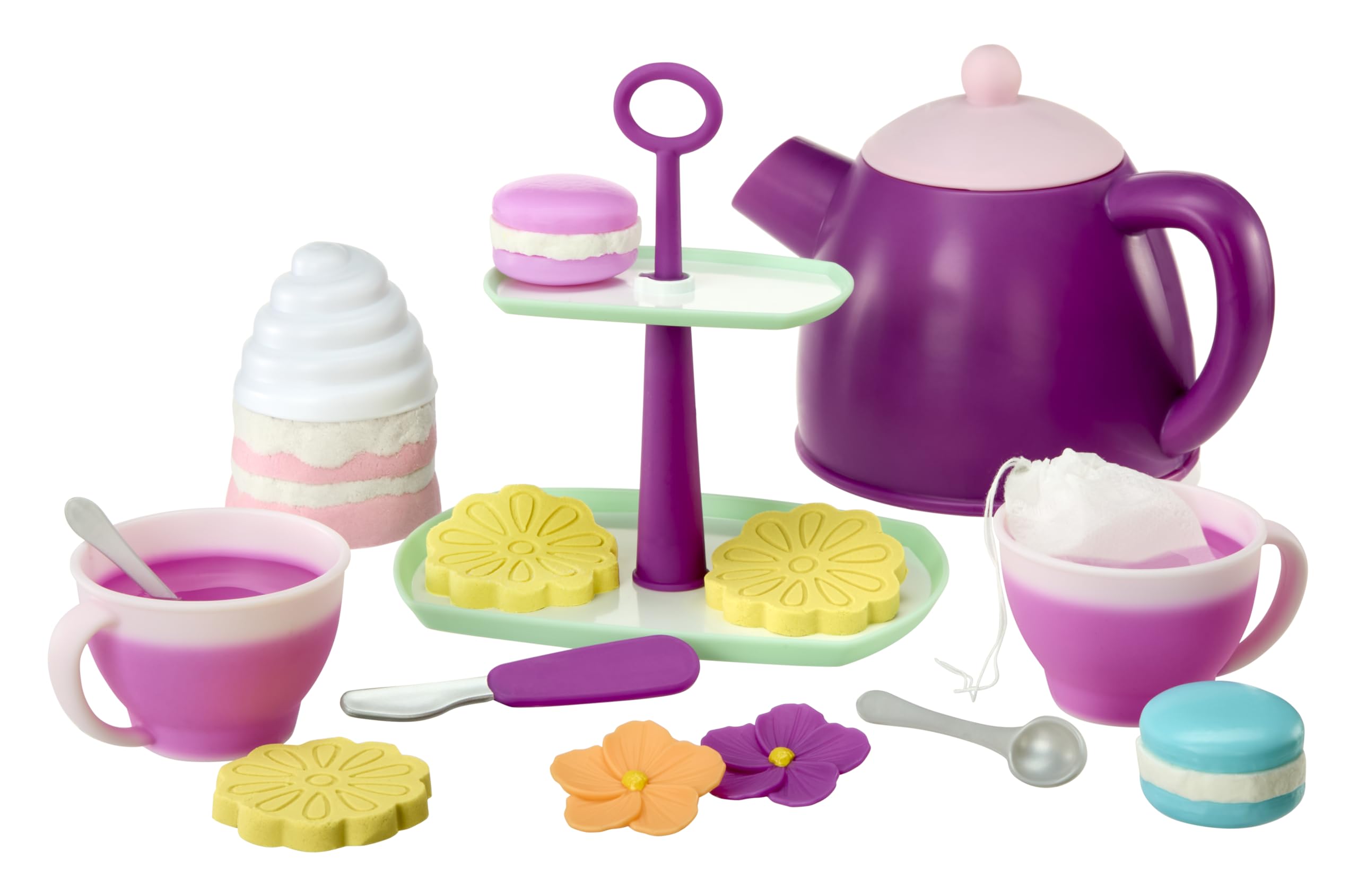 Little Tikes Creative Chefs Tea Party Kit Zestaw do Zabawy w Gotowanie z Masą Make It Mix i 30 Akcesoriami dla Dzieci od 3 Lat