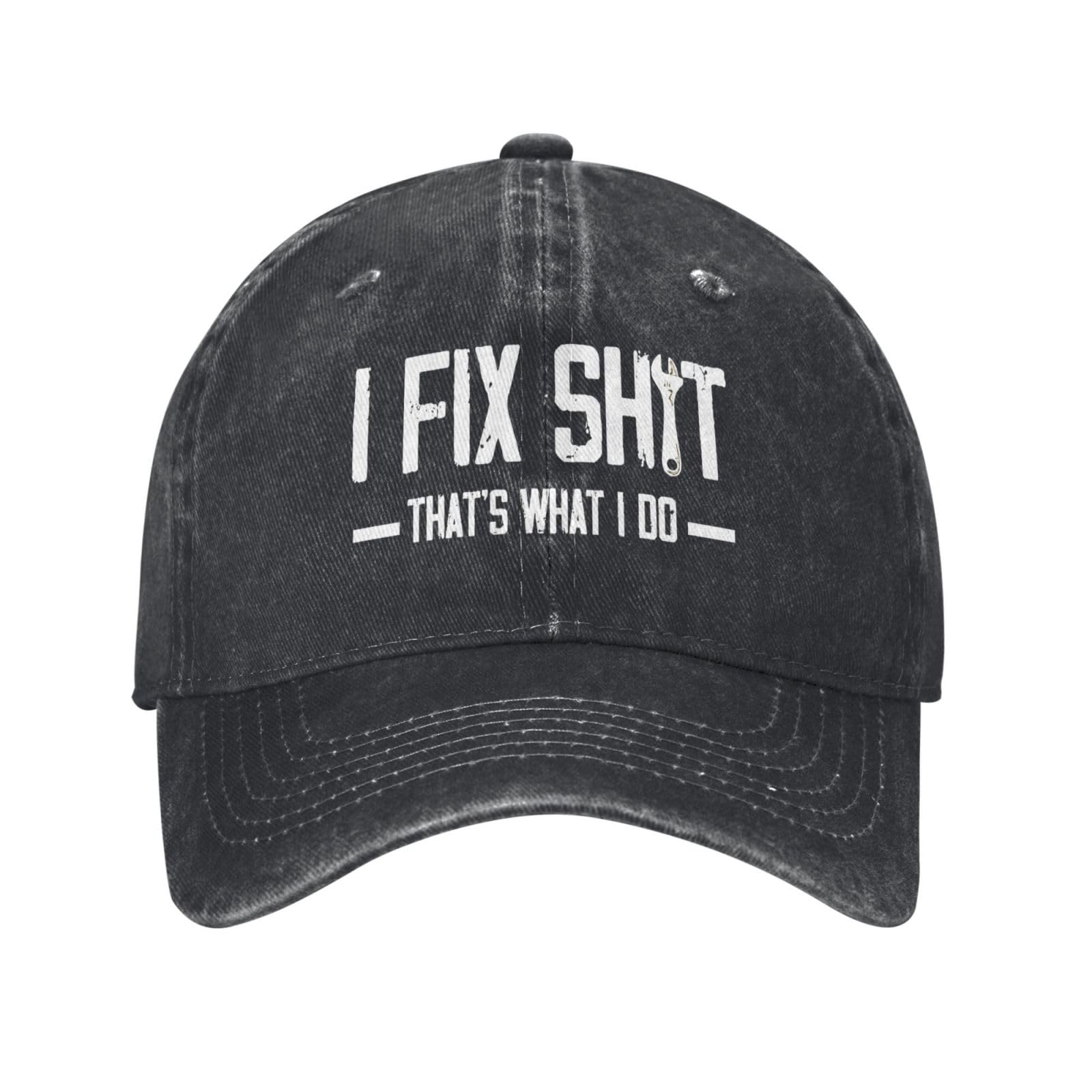 ACEPrints I Fix Shit Cap That's What I Do Denim Hat