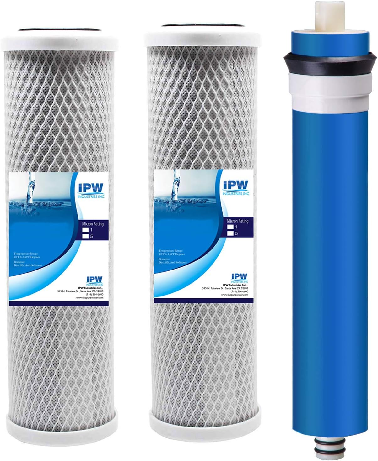 Compatible GE SmartWater Reverse Osmosis RO Set GXRM10G, GXRM10RBL Filter 50 GPD