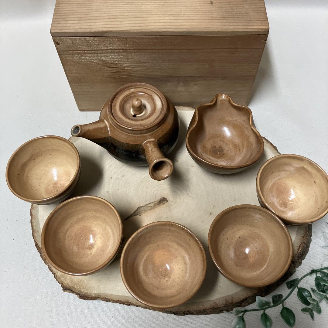 Amazon.co.jp: 霧島焼 茶器セット 煎茶器 玉露茶器 急須 湯冷し 湯のみ