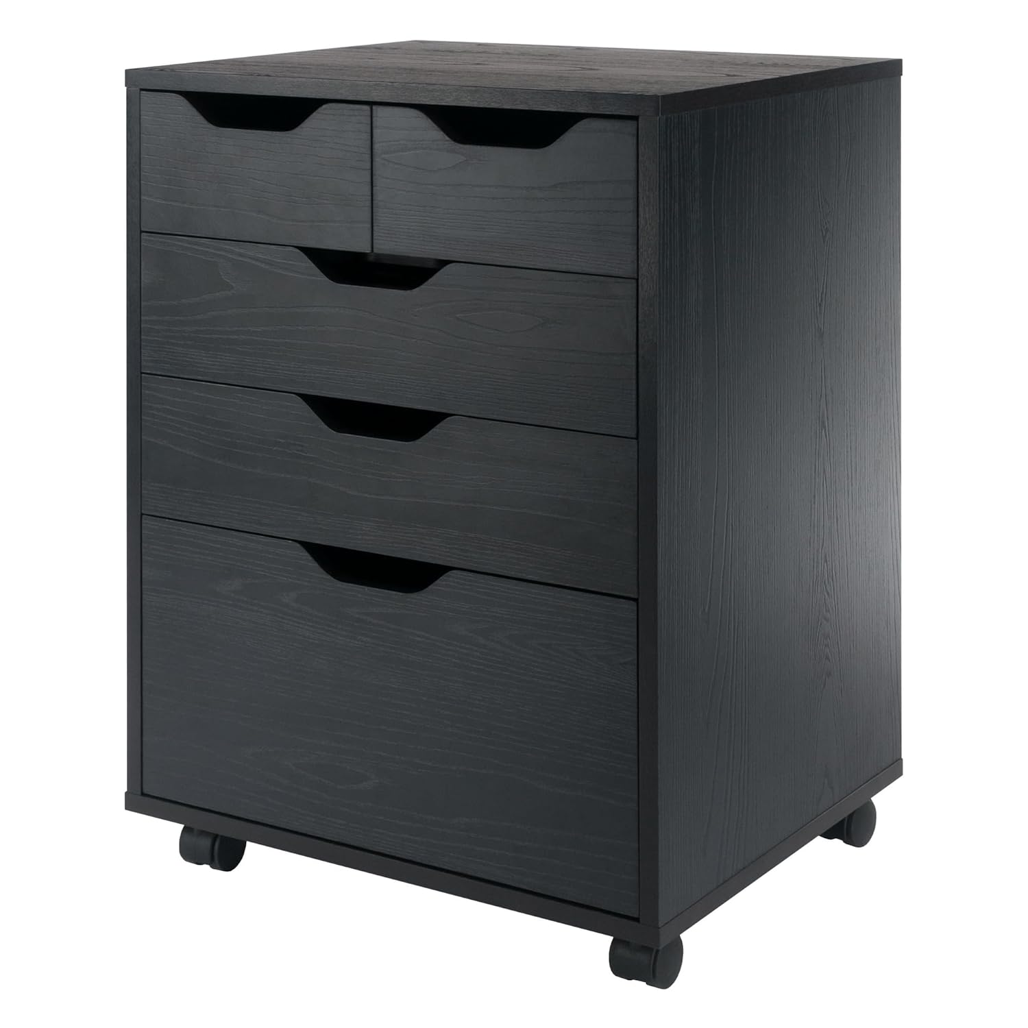 Winsome Halifax Mobile Storage Cabinet with Drawers Stylish Functional Home Storage Cabinet for Filing Kitchen Organization Moveable Furniture