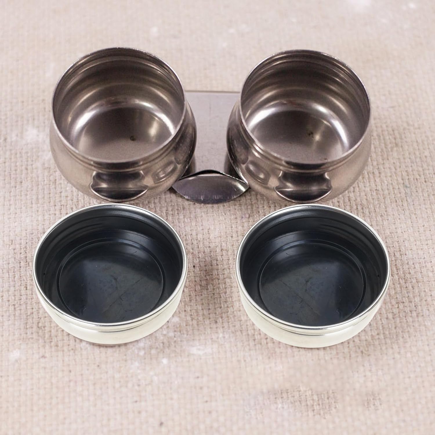 Palettes Cup Large Mouth Single Palettes Container Cup Double Dipper with Lid and Clip Oil Paint for Drawing Large Mouth Oil Paints Pots