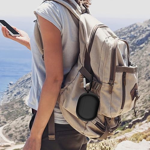 Miniatura 7 de USTIYA Funda para Beats Studio Buds+ 2023Studio Buds 2021 Funda protectora de silicona con funda de llavero (negro)