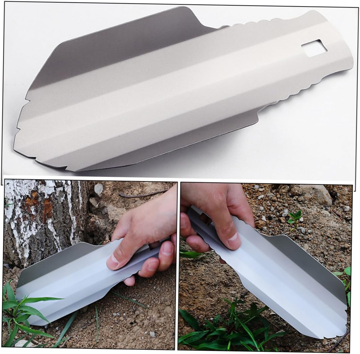 VANZACK 5pcs Functional Titanium Garden Shovel Tool for Planting Ergonomic Hand Trowel for Gardening Camping and Outdoor Activities Lightweight and Versatile Gardening Spade