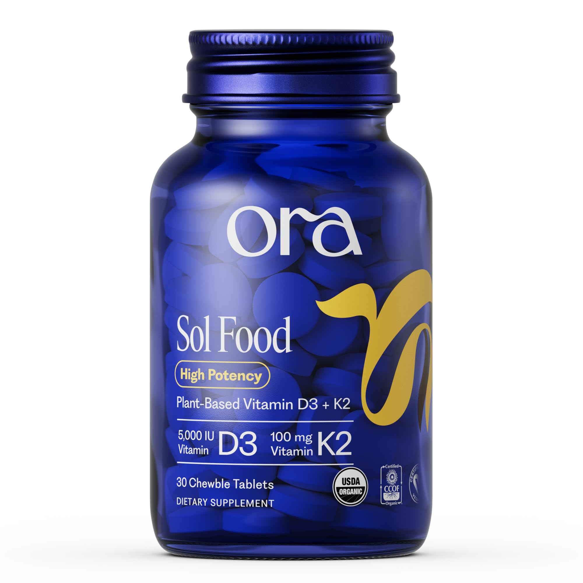 Ora Organic Vitamin D3 5000IU + K2 Chewable