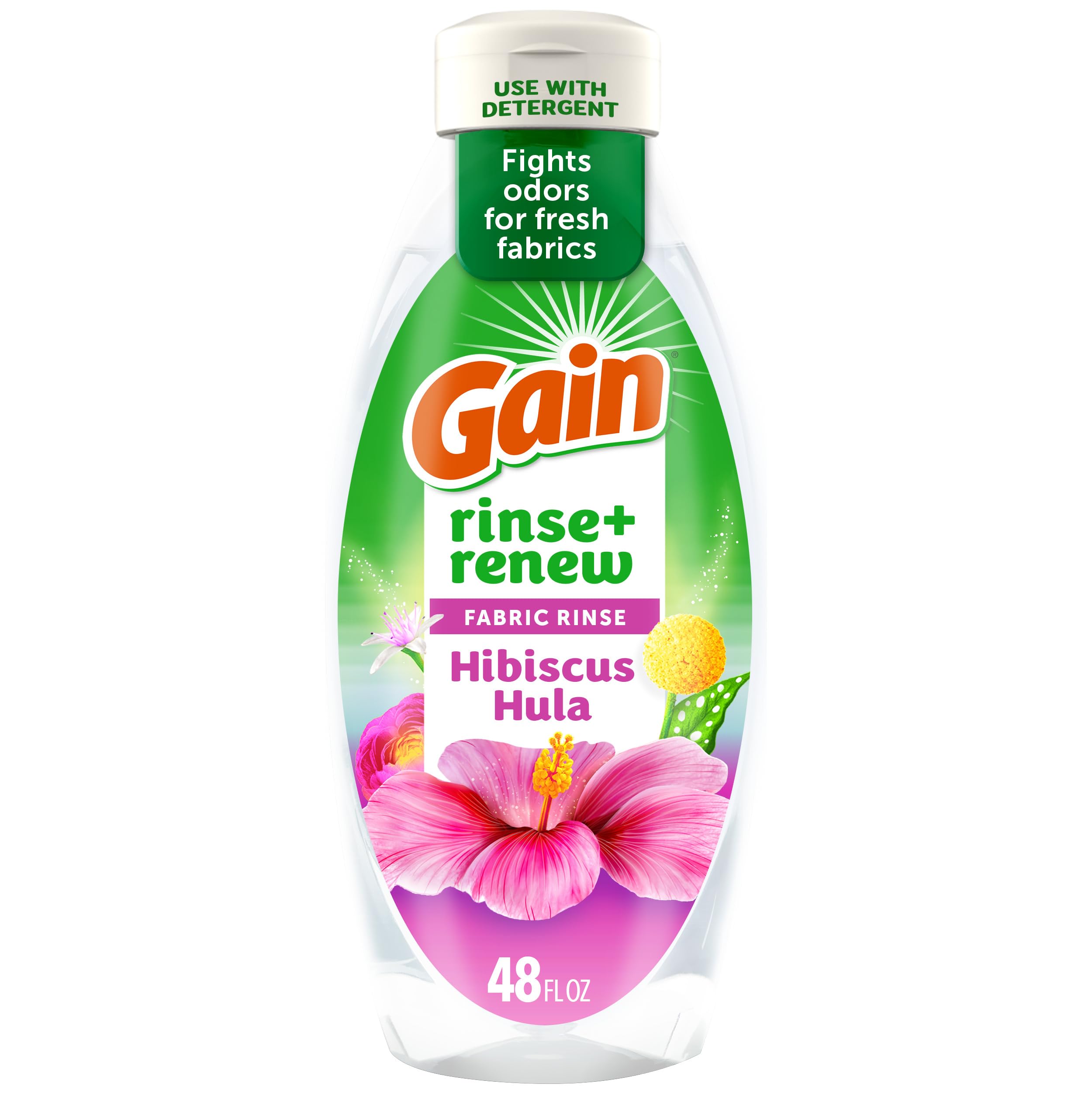 Rinse and Renew Fabric Rinse, Hibiscus Hula, 48 fl oz, Odor Fighter