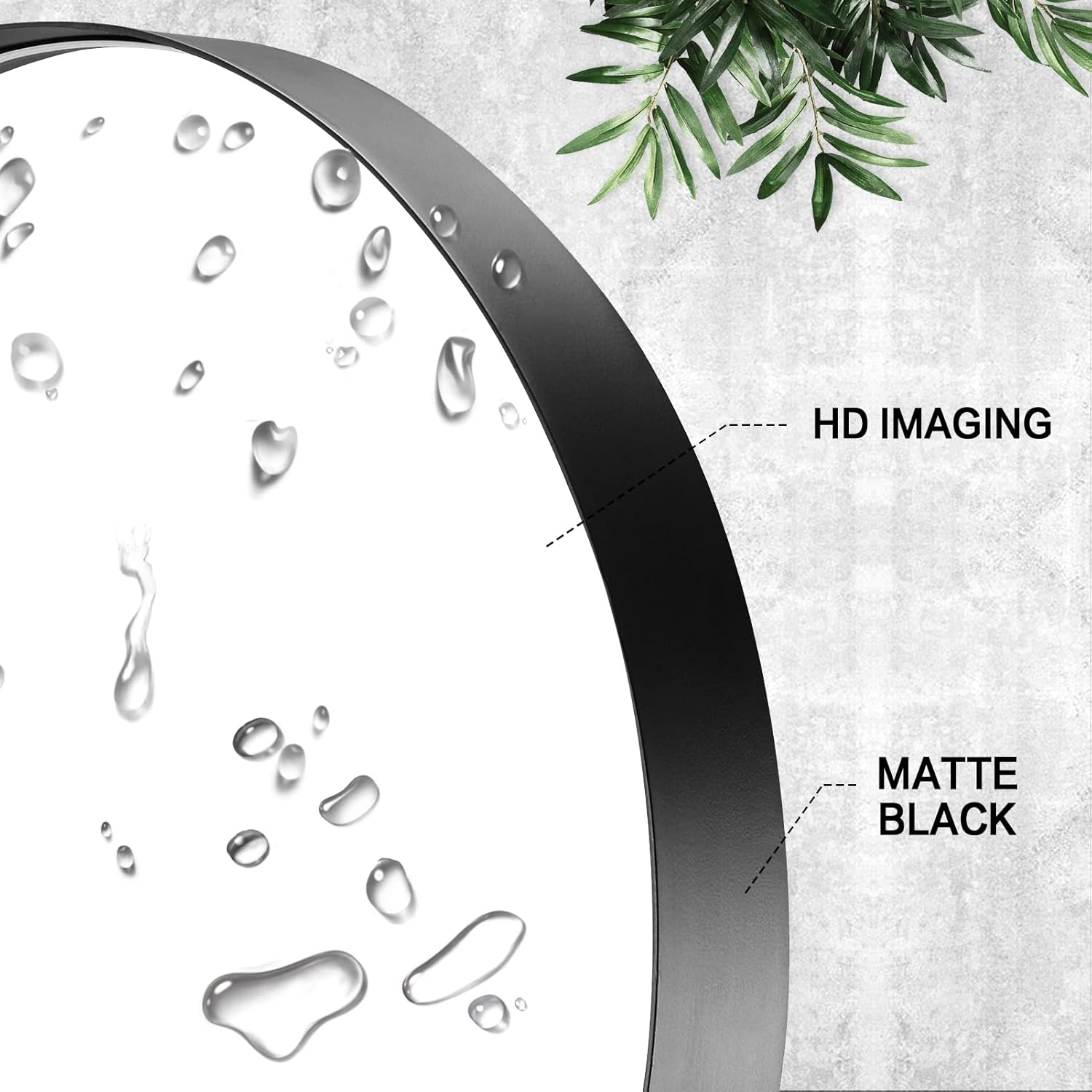 Bathroom Mirror, Black Round Mirror 30 x 30 inch Modern Wall Mirror Metal Frame Circle Mirror Wall Mounted Decorative Mirror for Vanity, Bedroom, Living Room, Entryway