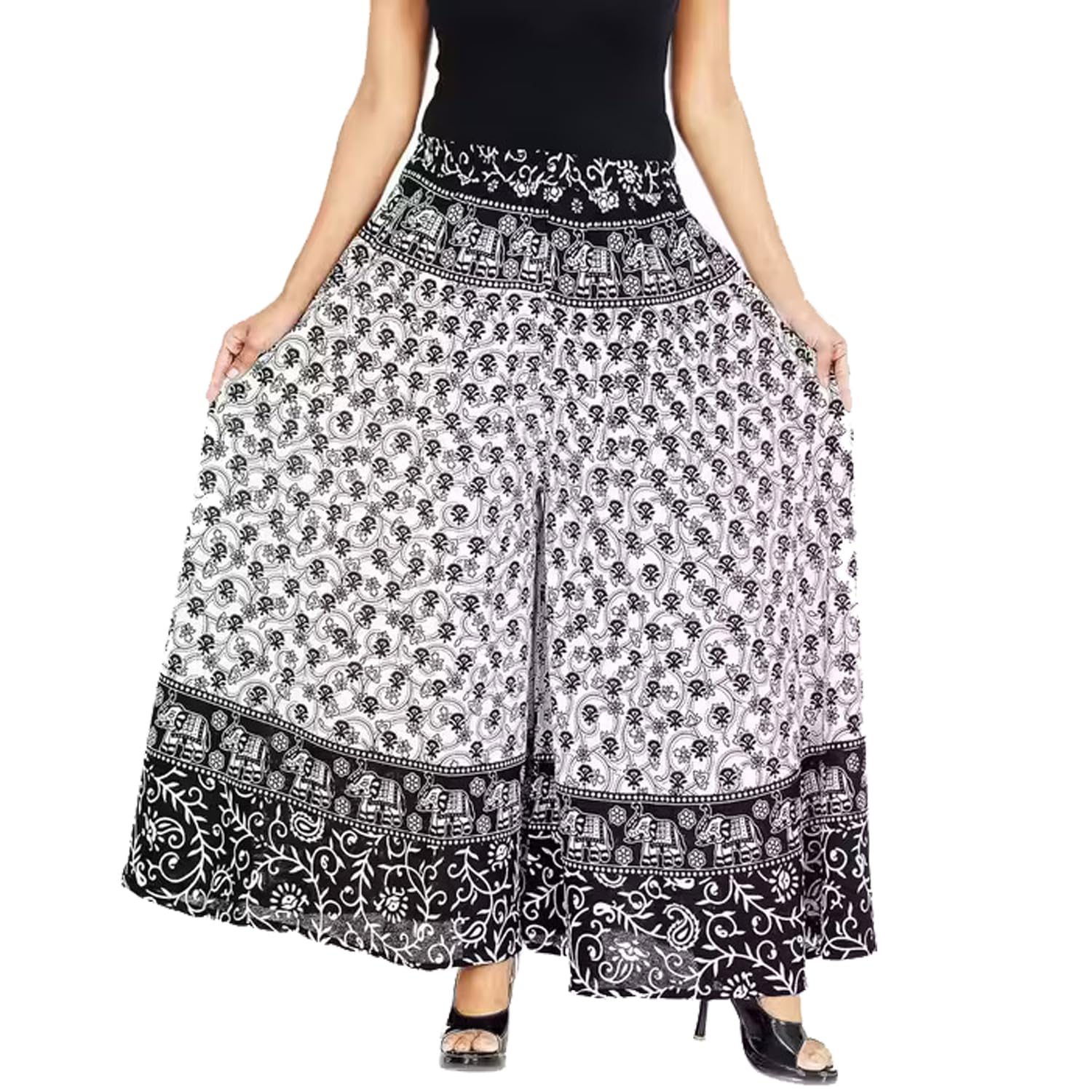 Women's and Girls Cotton Regular Fit Palazzo Pants - Free Size-picture-54