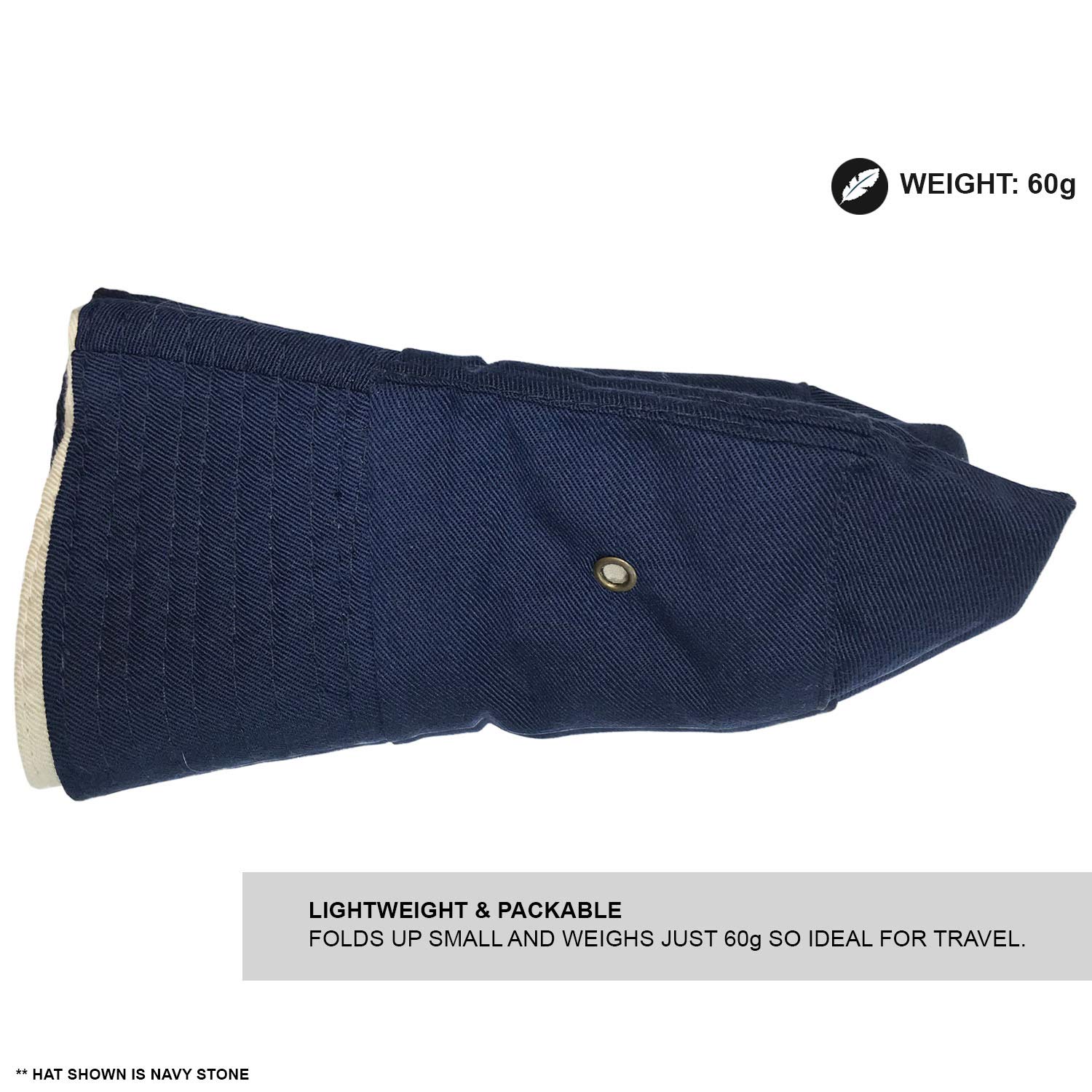 TOSKATOK UPF 50+ Girl's Reversible Cotton Polka Dot Bush Bucket Sun Hat-NAVY-54