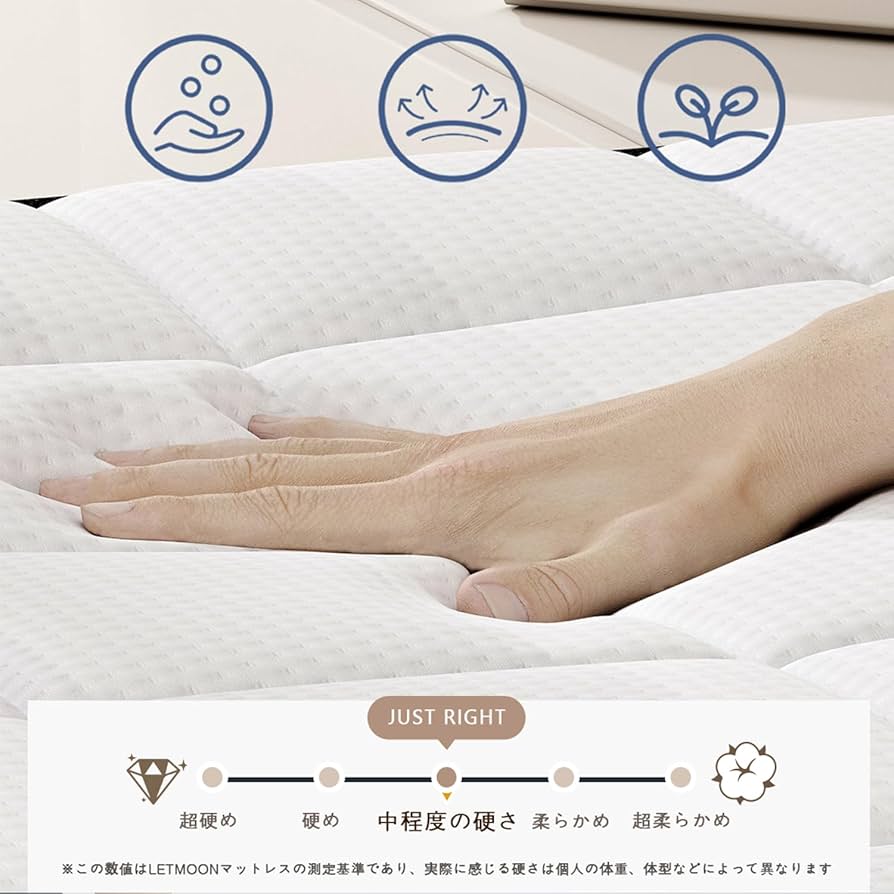 Amazon.co.jp: LETMOON マットレス クイーン 極厚20CM ポケットコイル