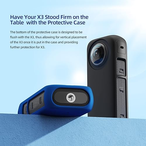 Miniatura 5 de Funda protectora para cámara de acción panorámica Insta360 X3, cubierta completa de silicona, color negro