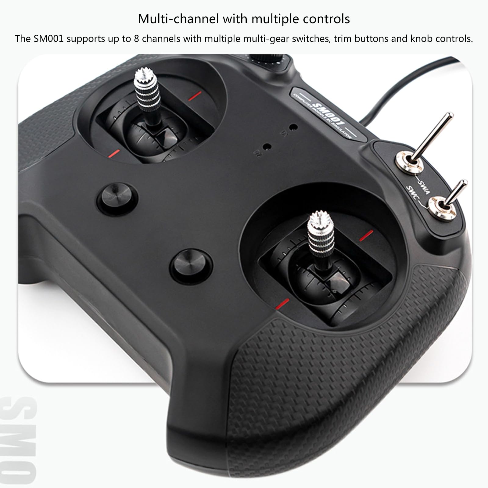 SM001 Simulador de 8 canales, modelo de avión, control remoto, compatible con software de simulación de vuelo múltiple, amantes del vuelo