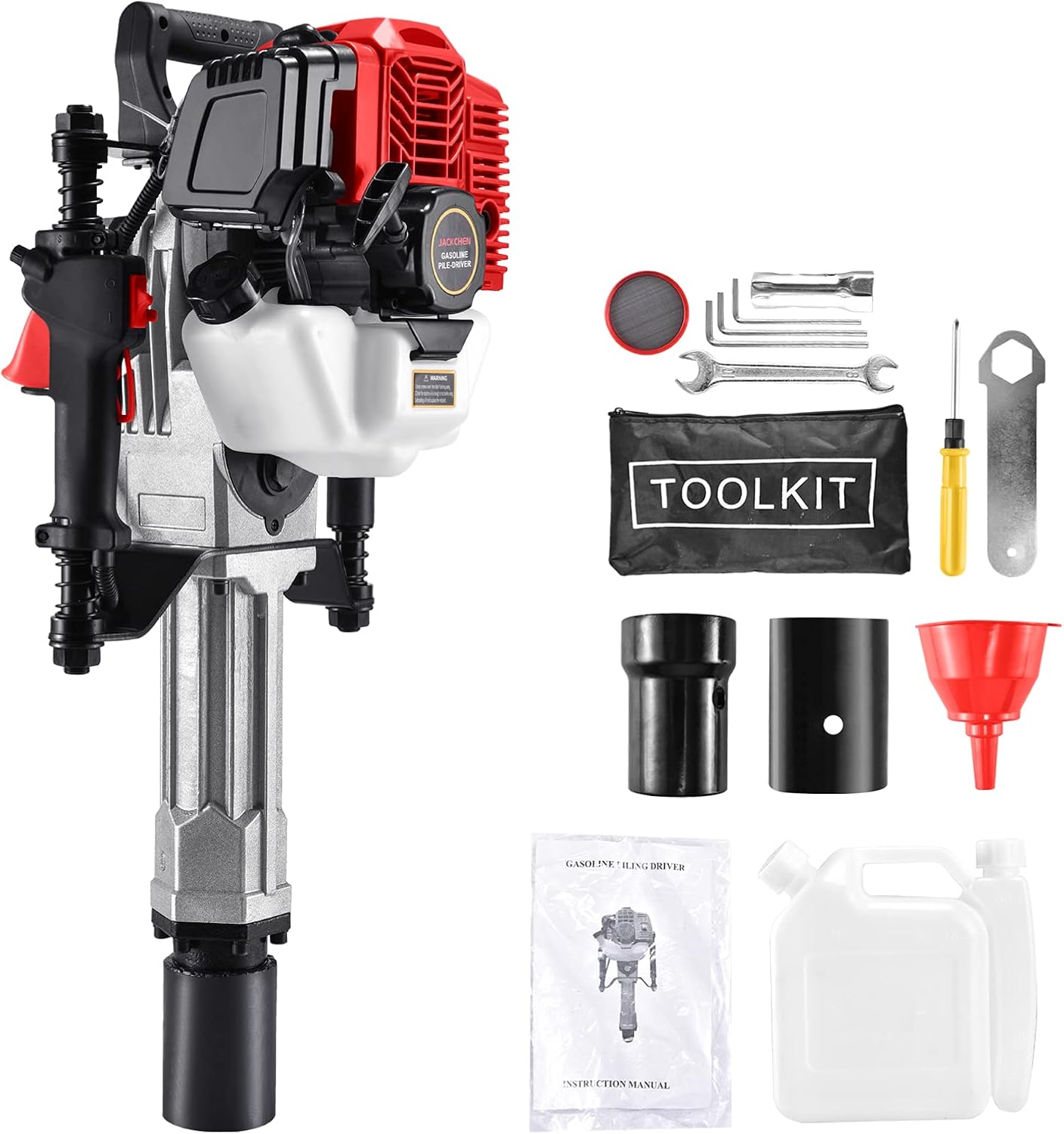 52CC Gas Powered TPost Driver, JACKCHEN 1900W Two Stroke Garden