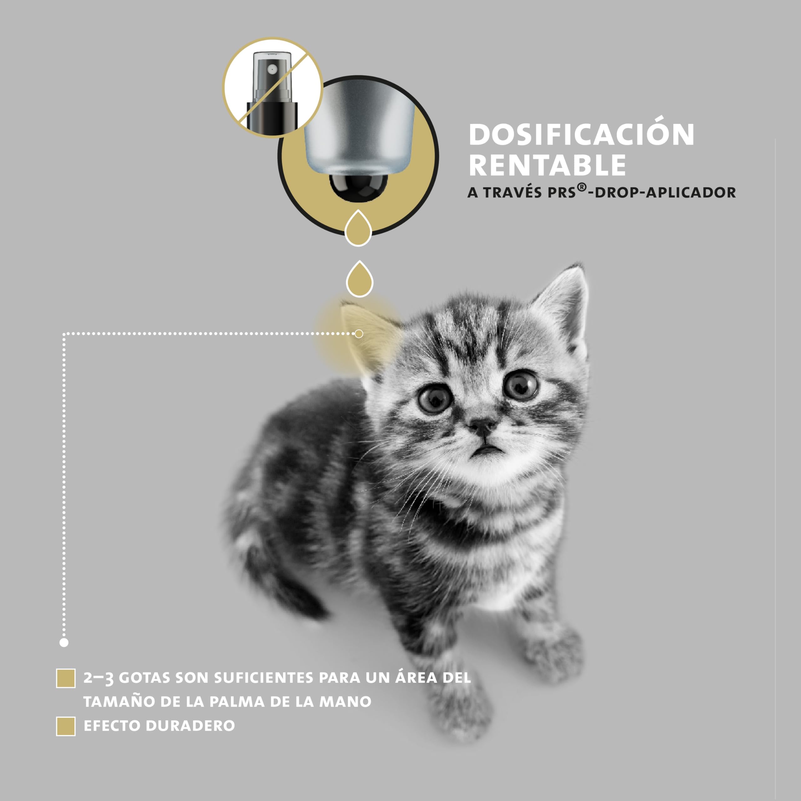 Peticare Gato Aceite de Cuidado Limpiador para Acaros del Oido y Anti-Parasitos - Gotas de Tratamiento, Limpia Eficazmente Orejas, Detiene Otitis Parasitaria - petCat Health 3011