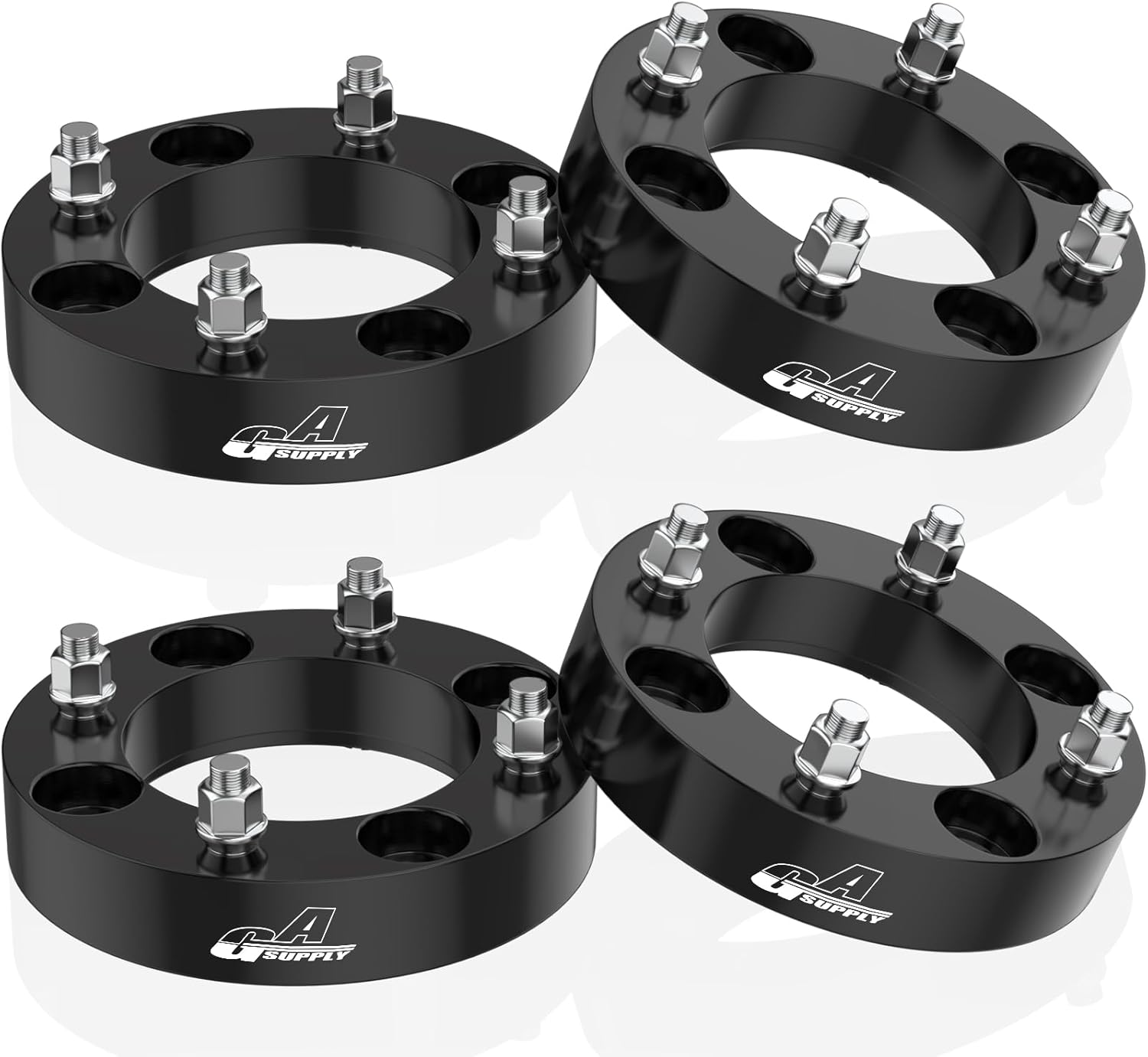 GAsupply ATV 4x137 Wheel Spacers 1.5 inch Fit for CAN-AM Commander Outlander Kawasaki Mule, 38mm 4 Lug 4x137mm Wheel Spacer Black with 10x1.25 Studs, 110mm Hub Bore, 4PCS