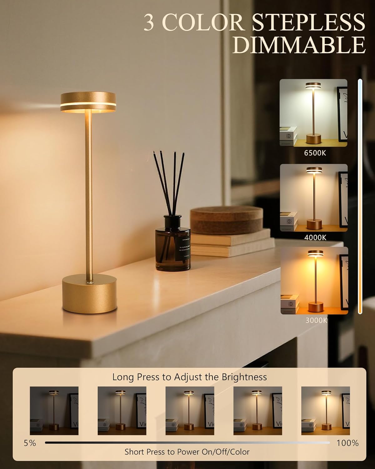 Illuminate Your Space: Review of the 2 Pack LED Cordless Table Lamp in Rose Gold