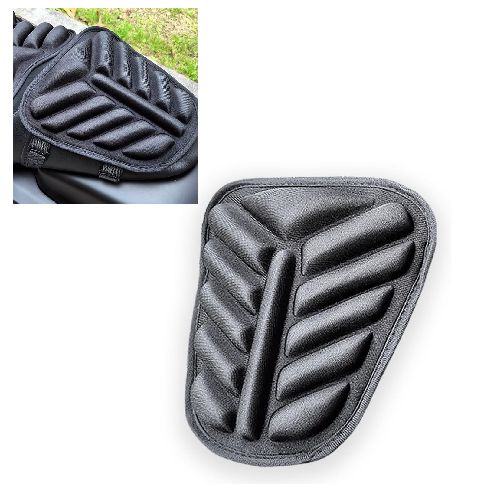 JKGBUK Motorcycle Seat Cushion for Moto Guzzi V7 Stone/V7 Classic, Breathable & Shock Absorption Motorbike Seat Front Rider Seat Rear Passenger Seat Pillion Cushion for Long Rides,C/Back seat