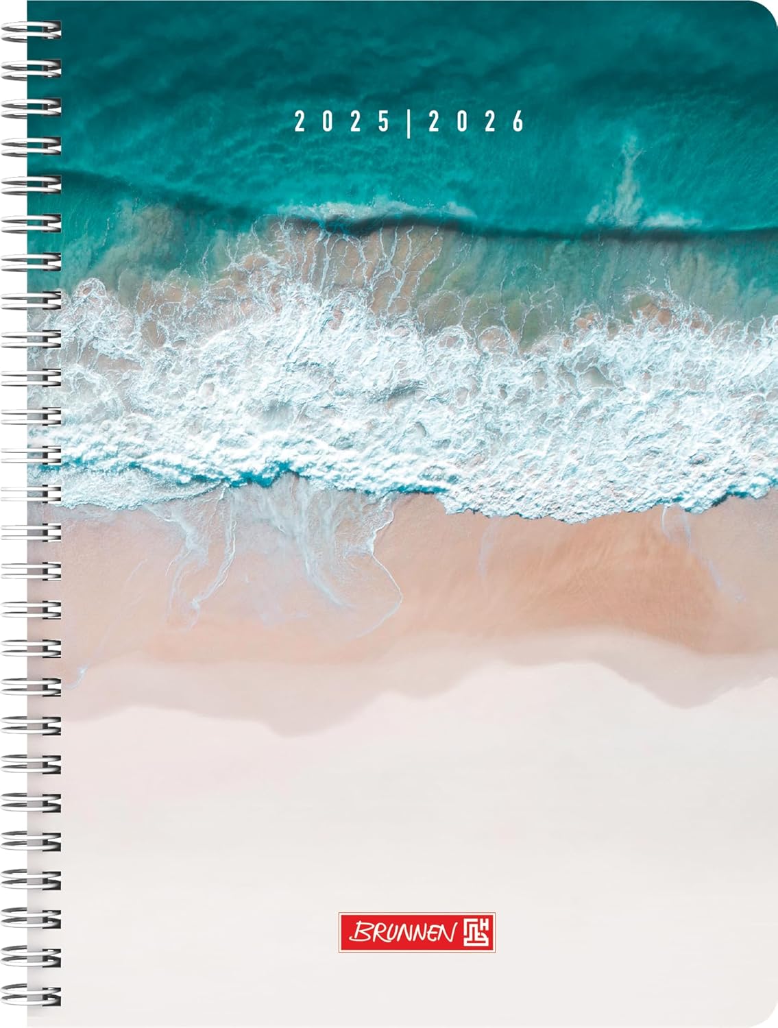 BRUNNEN School Diary Style (2025/2026) "Beach Waves", 2 Pages = 1 Week, A5, 160 Pages, PP Cover, Multi-Coloured      Office Product – March 17, 2025