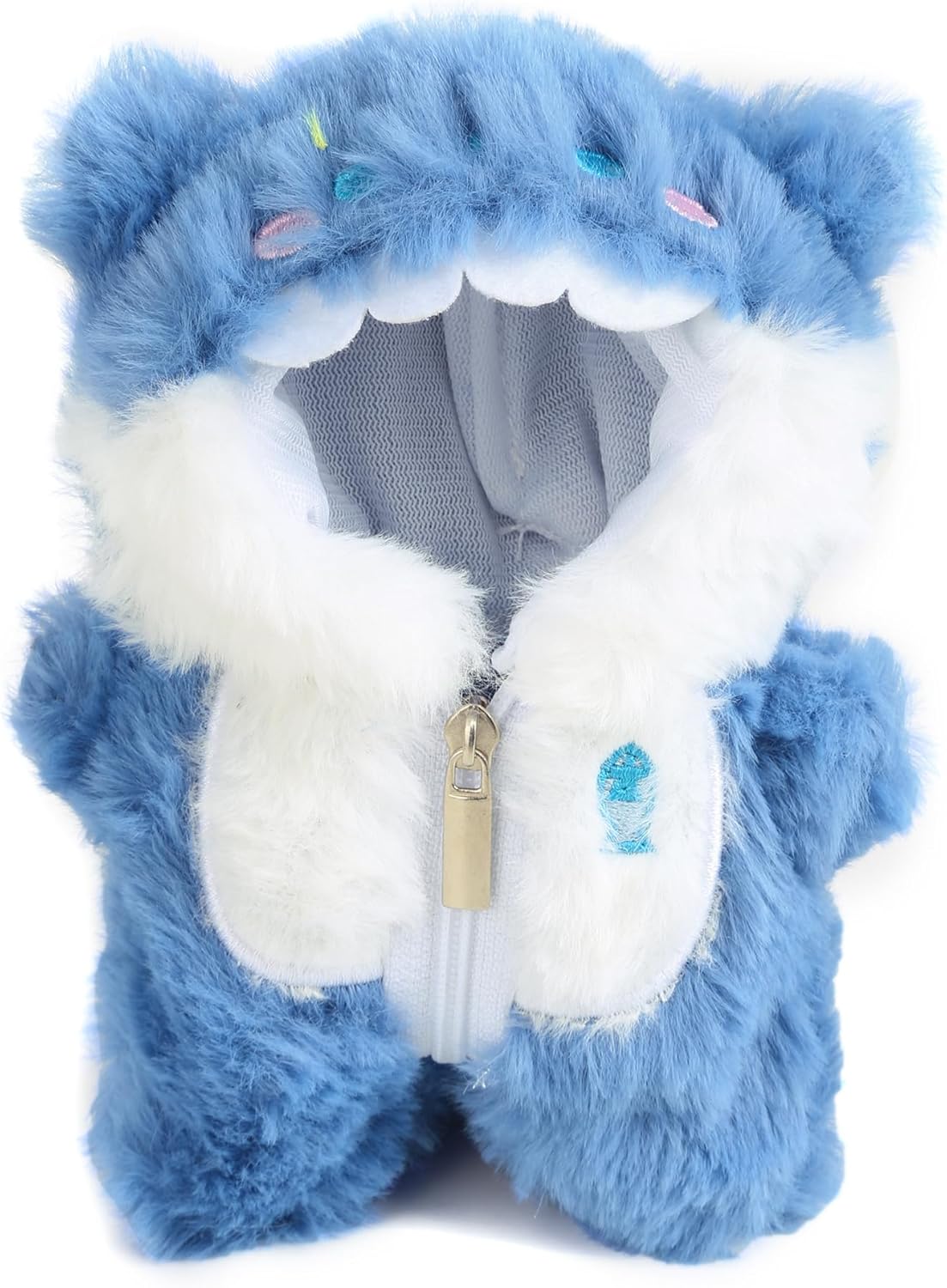 Plush Doll Clothes for Labubu - Cute Animal 17cm Doll Clothing, Premium Doll Accessories Clothes for Collectors or Display - Kawaii Shark Costume (No Dolls)