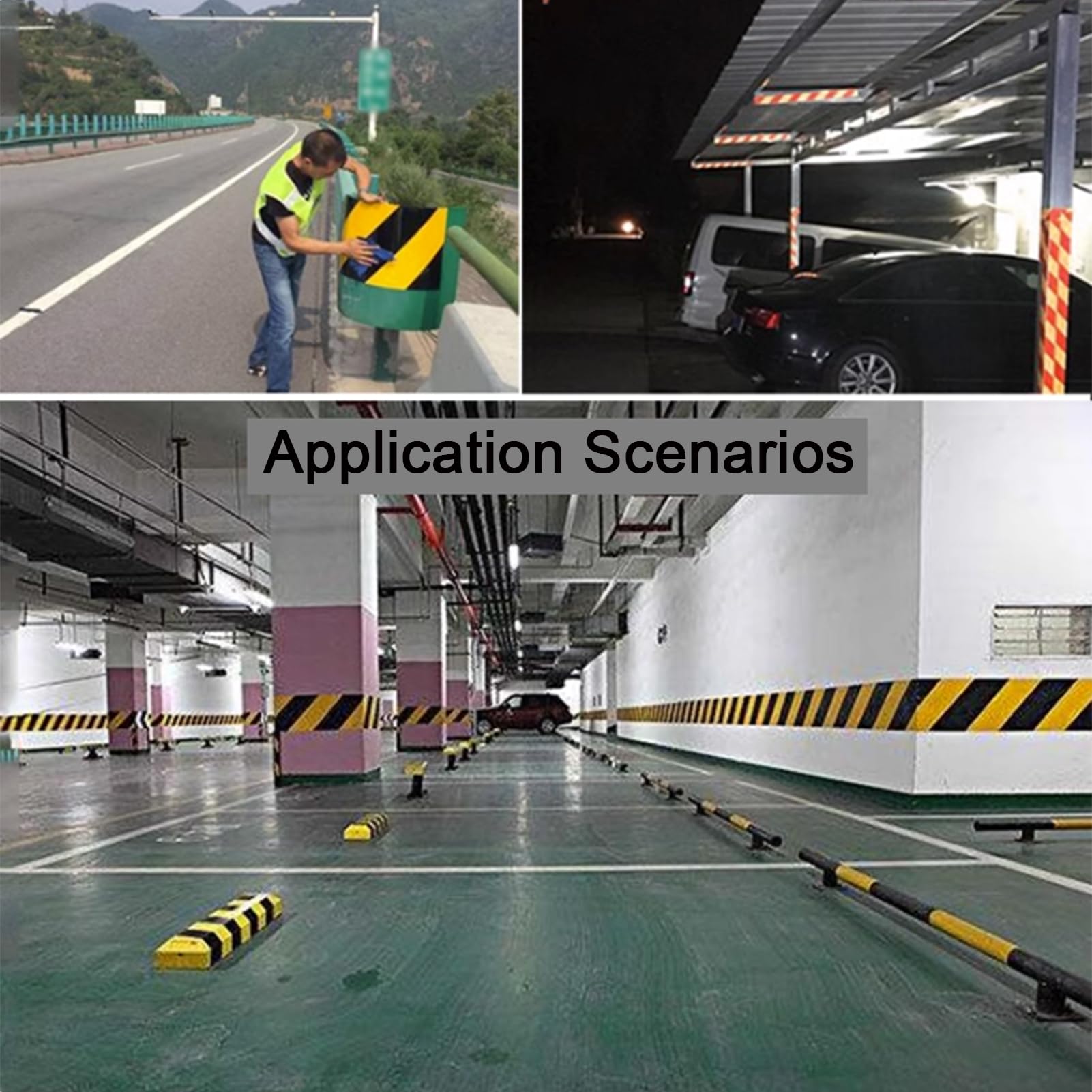 Cinta Reflectante Negra Y Amarilla, Cinta de Advertencia de Seguridad, Pegatina Reflectante de Alta Intensidad, Autoadhesiva, Impermeable, para Remolques, Camiones, Coches, Barcos, Señales, B
