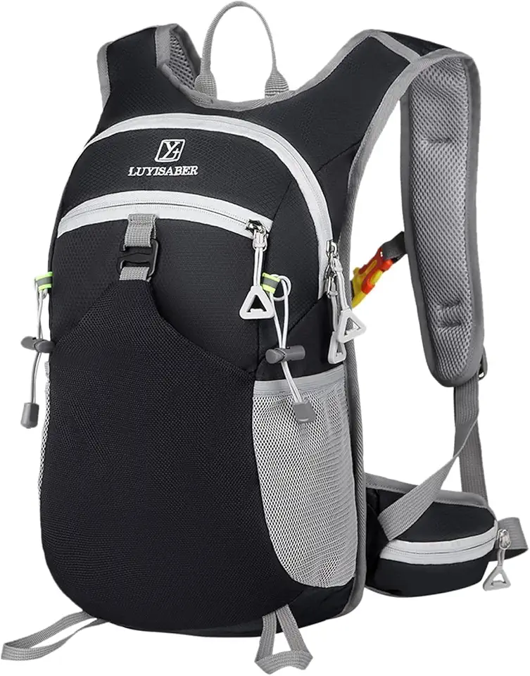 Mochila de Hidratação 2L Premium, Impermeável, com Bolsos Múltiplos e Apito de Emergência para Trilhas, Bike, Corrida, Camel bag