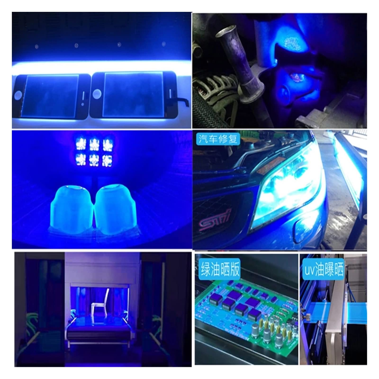 Luz de curado de resina UV Lámpara de curado de GEL Led UV de 500W, 395nm, 405nm, 365nm, máquina de impresión, serigrafía de tinta de vidrio, versión de lámpara de curado UV Impresora 3D solidifica la