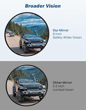 JOYTUTUS Doors Off Mirrors for 2018-2026 Wrangler JL 2020-2026 Gladiator JT