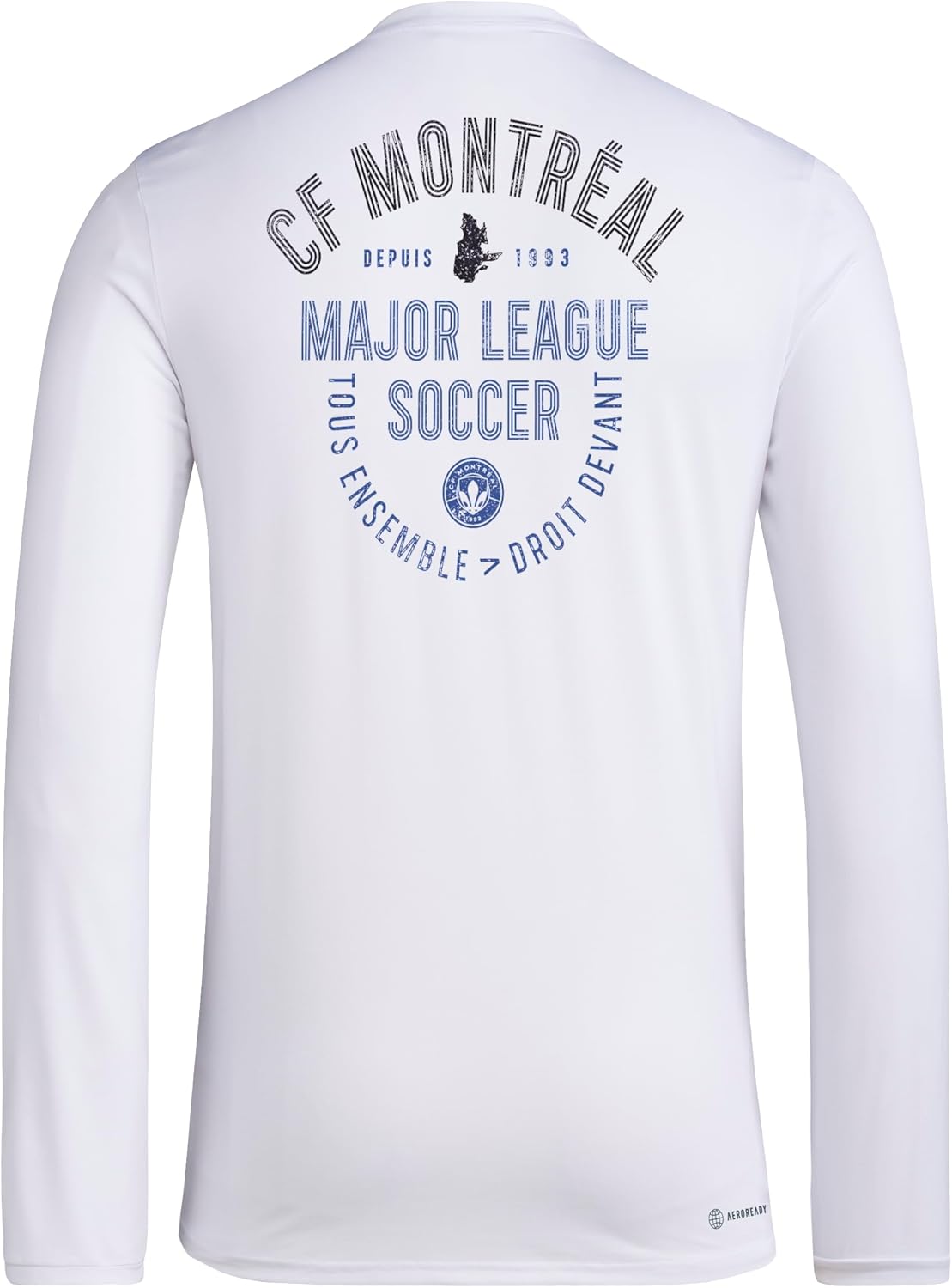 adidas Mens Cf Montreal Long Sleeve Pre-Game T-Shirt - Image 2
